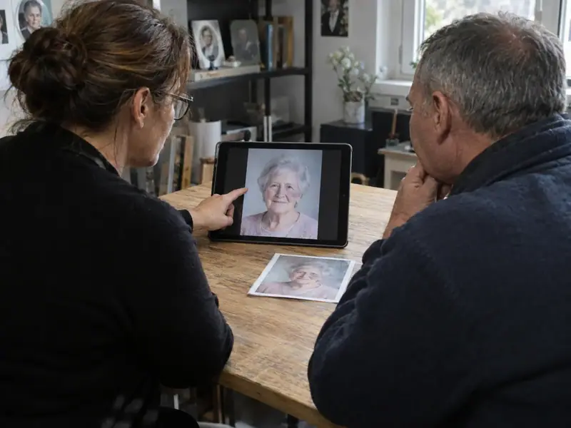 Customer approval of the finished portrait artwork