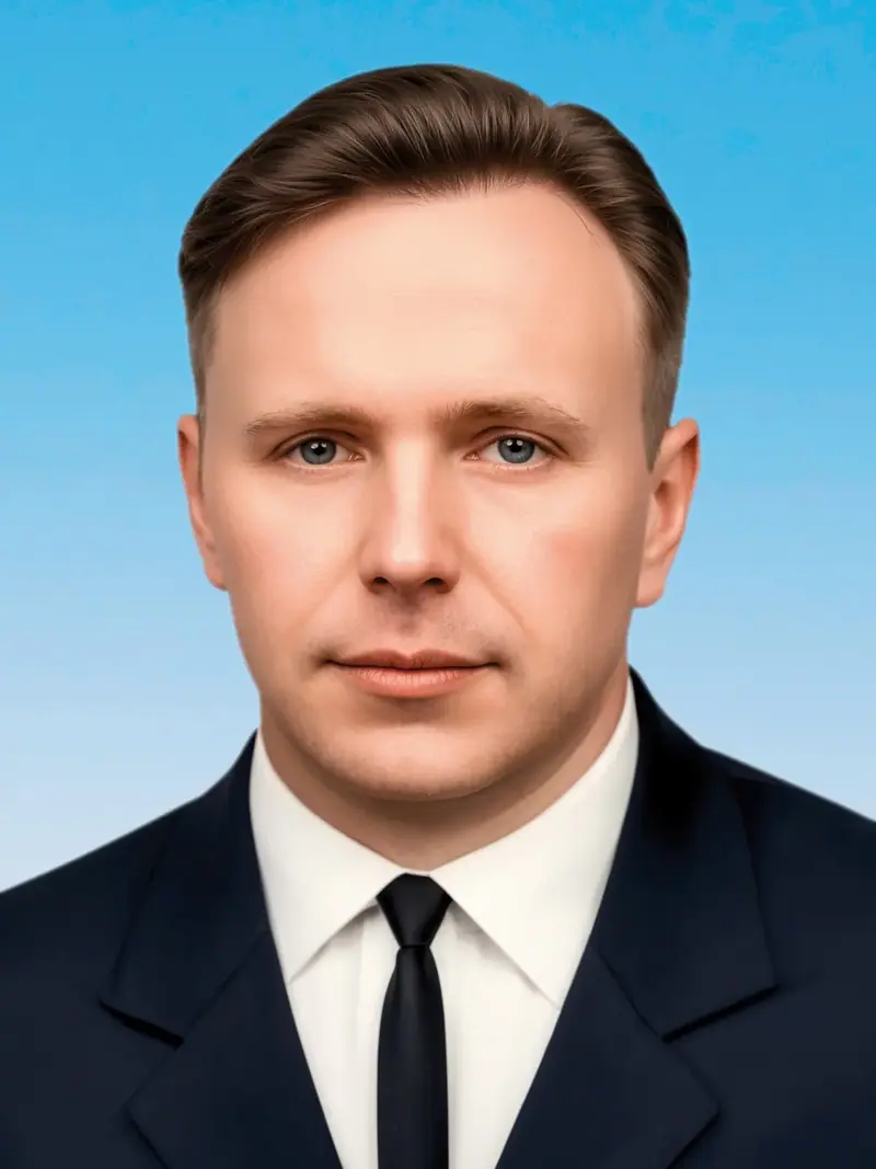 Restored colour portrait of a man