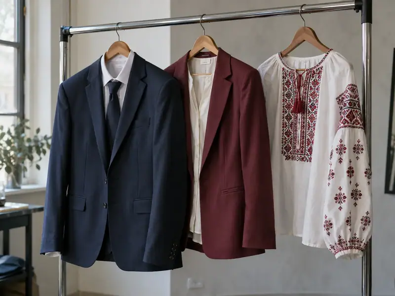 Men’s and women’s clothing options for portrait retouching